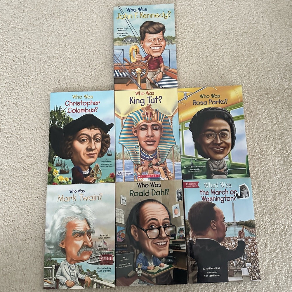 7 PIECE BOOK SET (Who Was series)